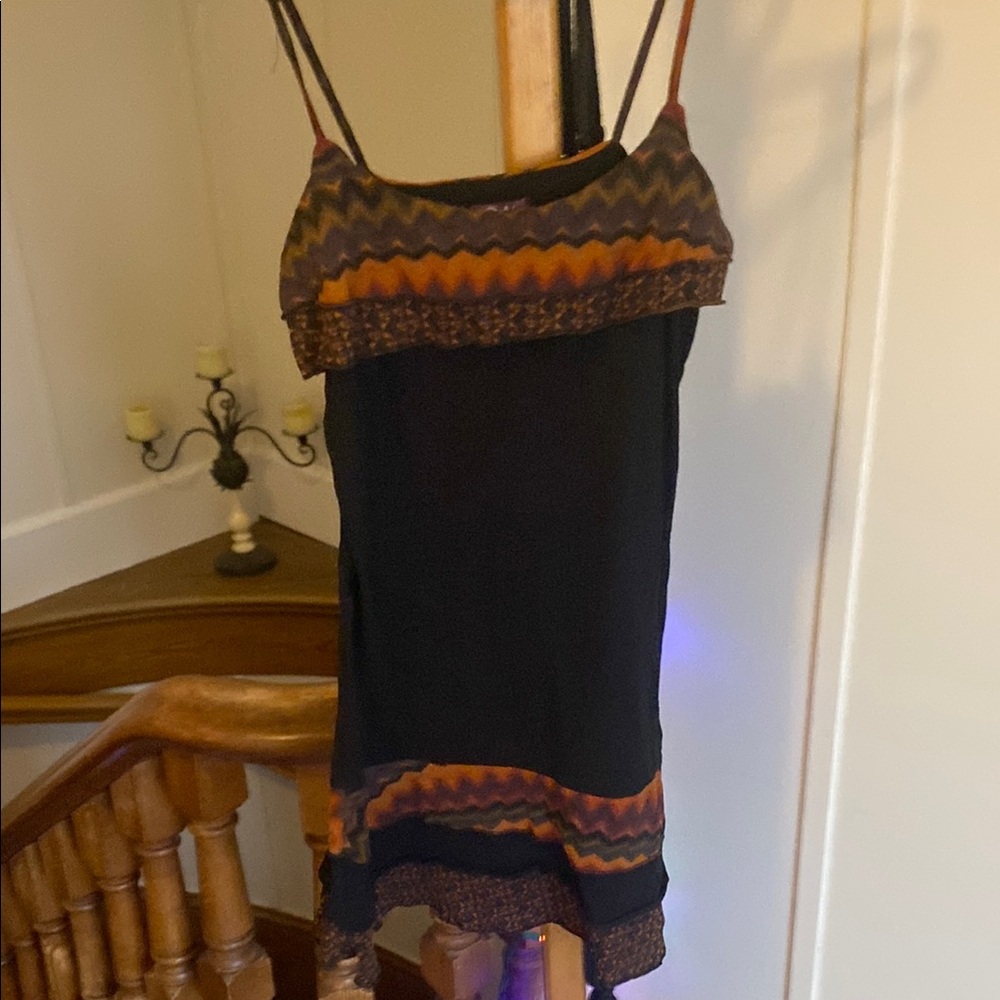 Elegant Black and Orange Women's Dress